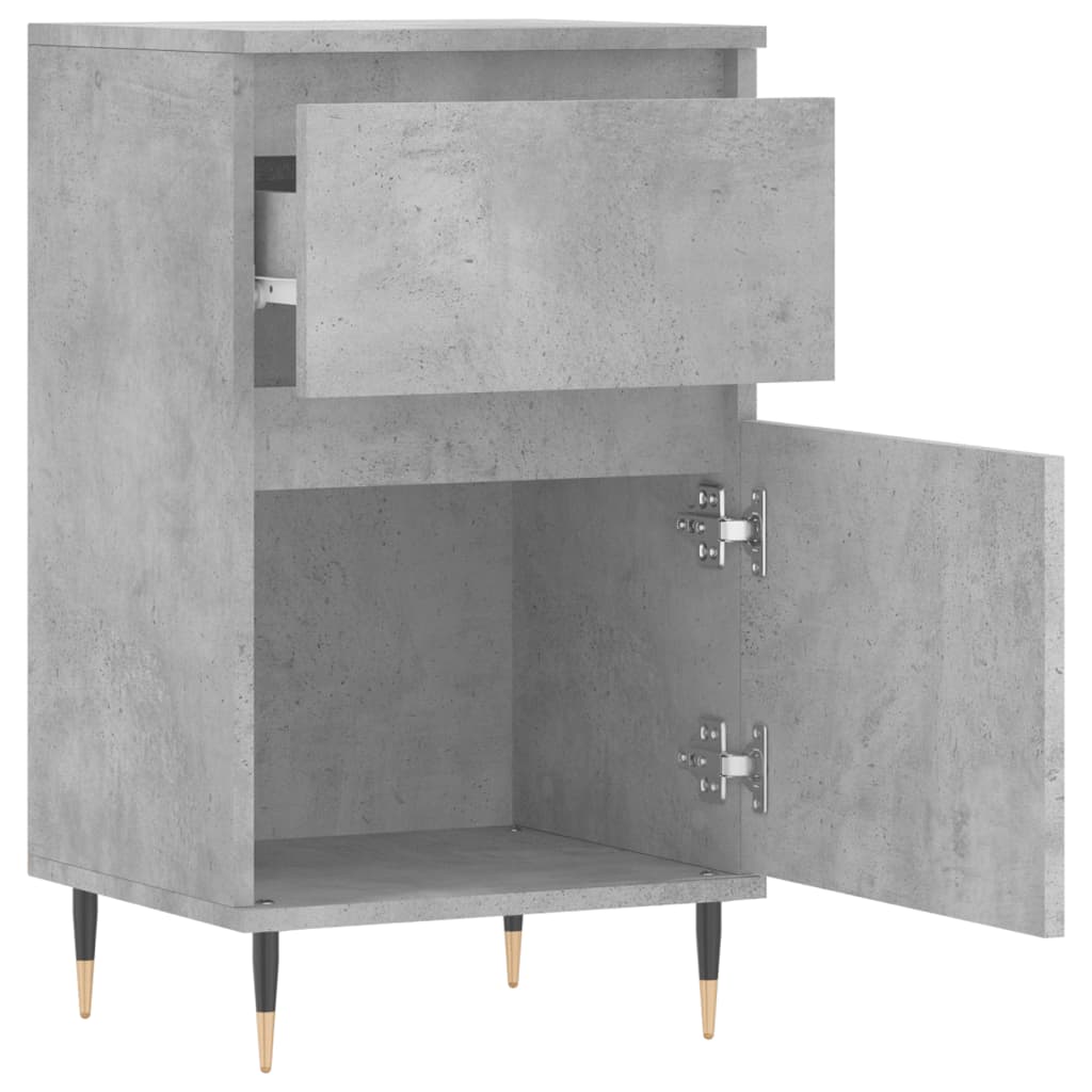 Dressoir 40x35x70 cm bewerkt hout betongrijs is nu te koop bij PeponiXL, paradijselijk wonen!