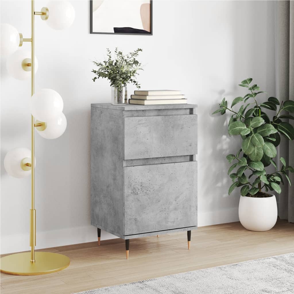 Dressoir 40x35x70 cm bewerkt hout betongrijs is nu te koop bij PeponiXL, paradijselijk wonen!