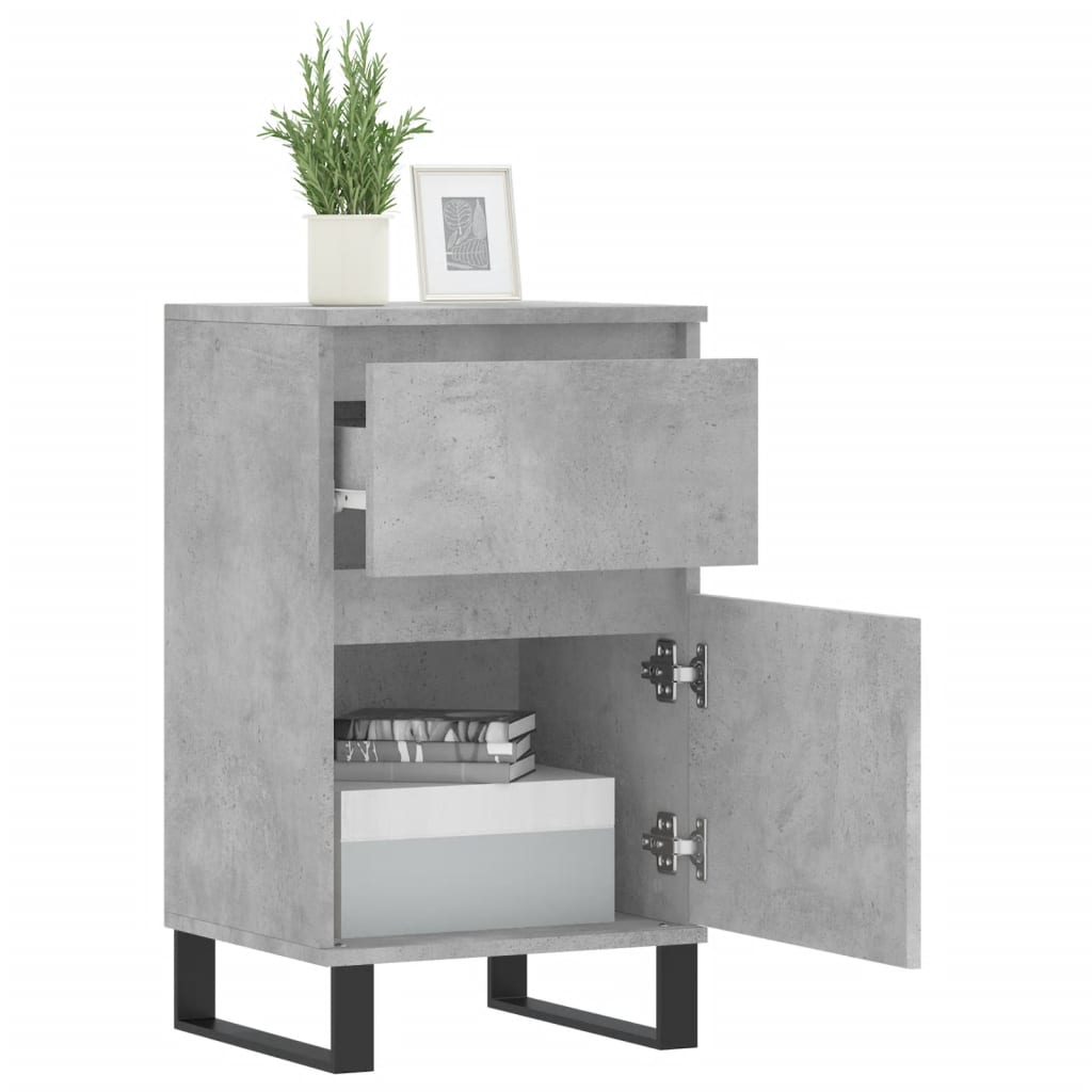 Dressoir 40x35x70 cm bewerkt hout betongrijs is nu te koop bij PeponiXL, paradijselijk wonen!