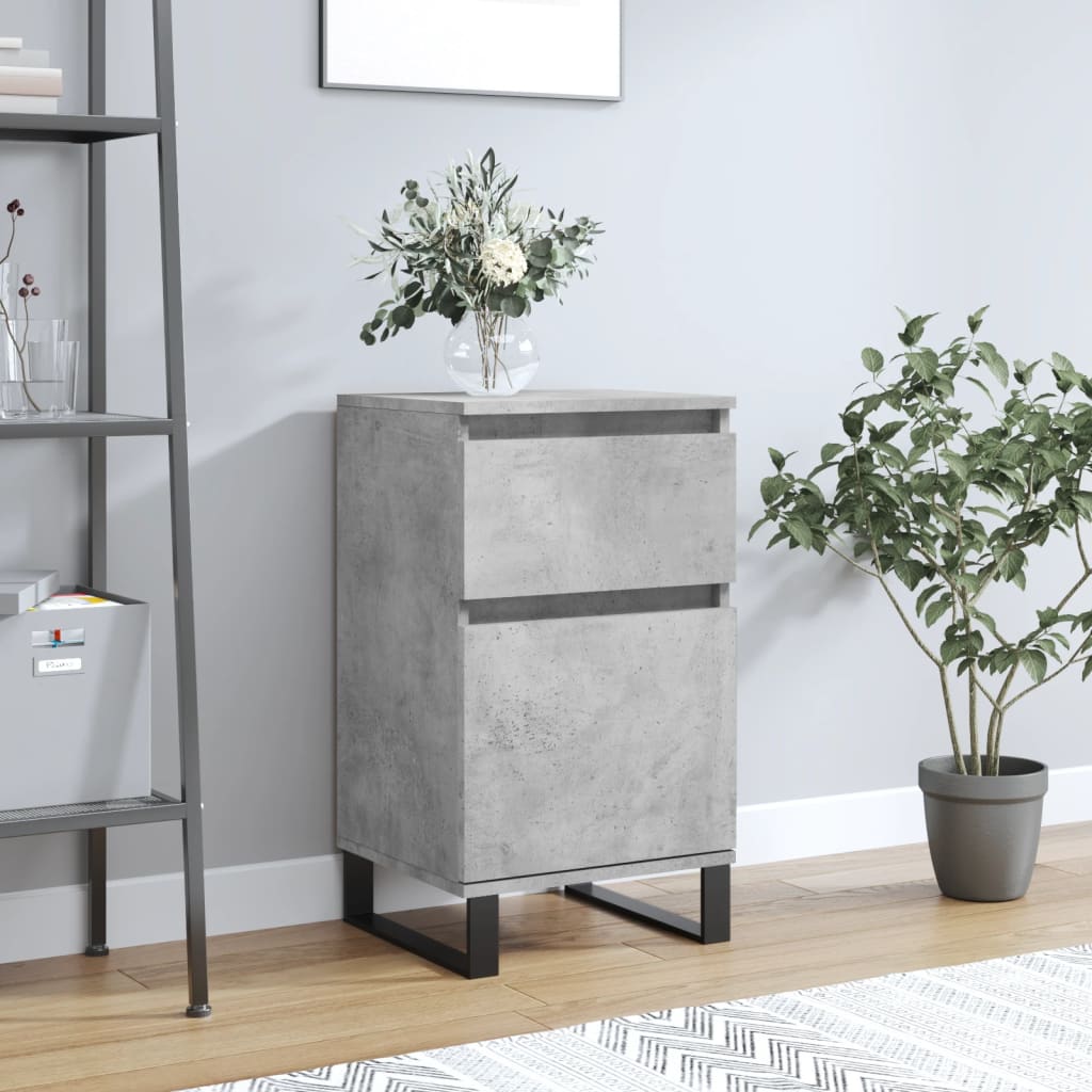 Dressoir 40x35x70 cm bewerkt hout betongrijs is nu te koop bij PeponiXL, paradijselijk wonen!