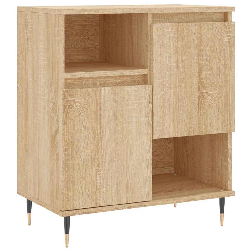 Dressoir 60x35x70 cm bewerkt hout sonoma eikenkleurig is nu te koop bij PeponiXL, paradijselijk wonen!