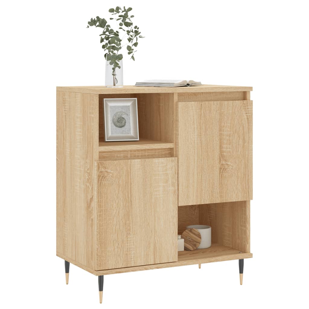 Dressoir 60x35x70 cm bewerkt hout sonoma eikenkleurig is nu te koop bij PeponiXL, paradijselijk wonen!