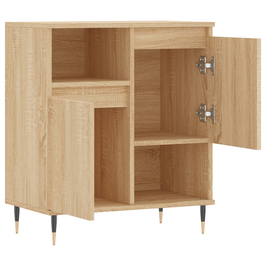 Dressoir 60x35x70 cm bewerkt hout sonoma eikenkleurig is nu te koop bij PeponiXL, paradijselijk wonen!