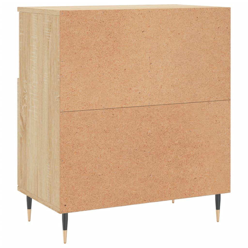 Dressoir 60x35x70 cm bewerkt hout sonoma eikenkleurig is nu te koop bij PeponiXL, paradijselijk wonen!