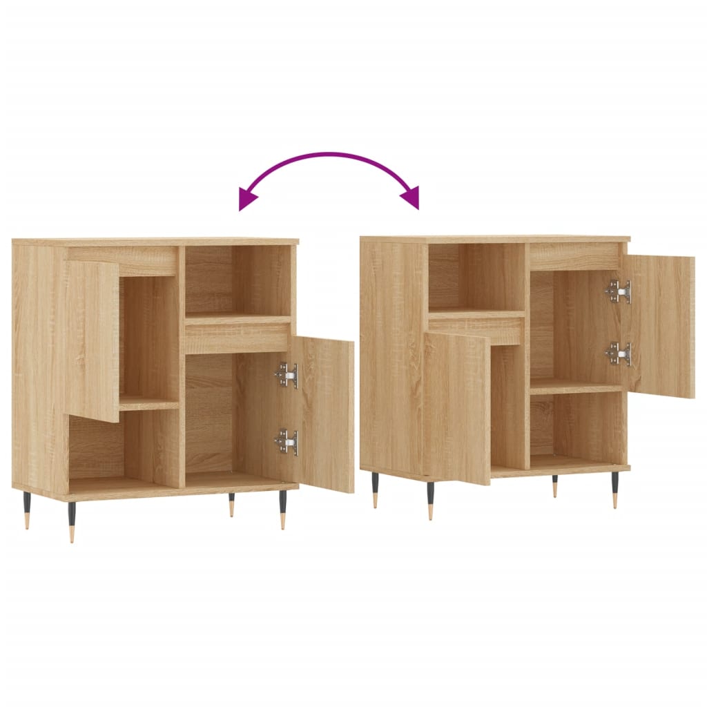 Dressoir 60x35x70 cm bewerkt hout sonoma eikenkleurig is nu te koop bij PeponiXL, paradijselijk wonen!