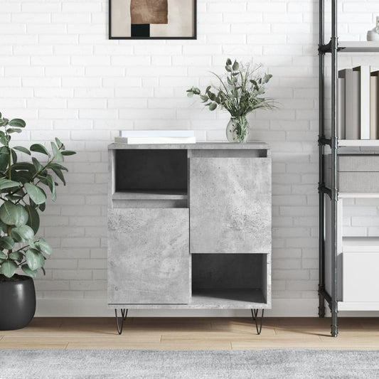 Dressoir 60x35x70 cm bewerkt hout betongrijs is nu te koop bij PeponiXL, paradijselijk wonen!