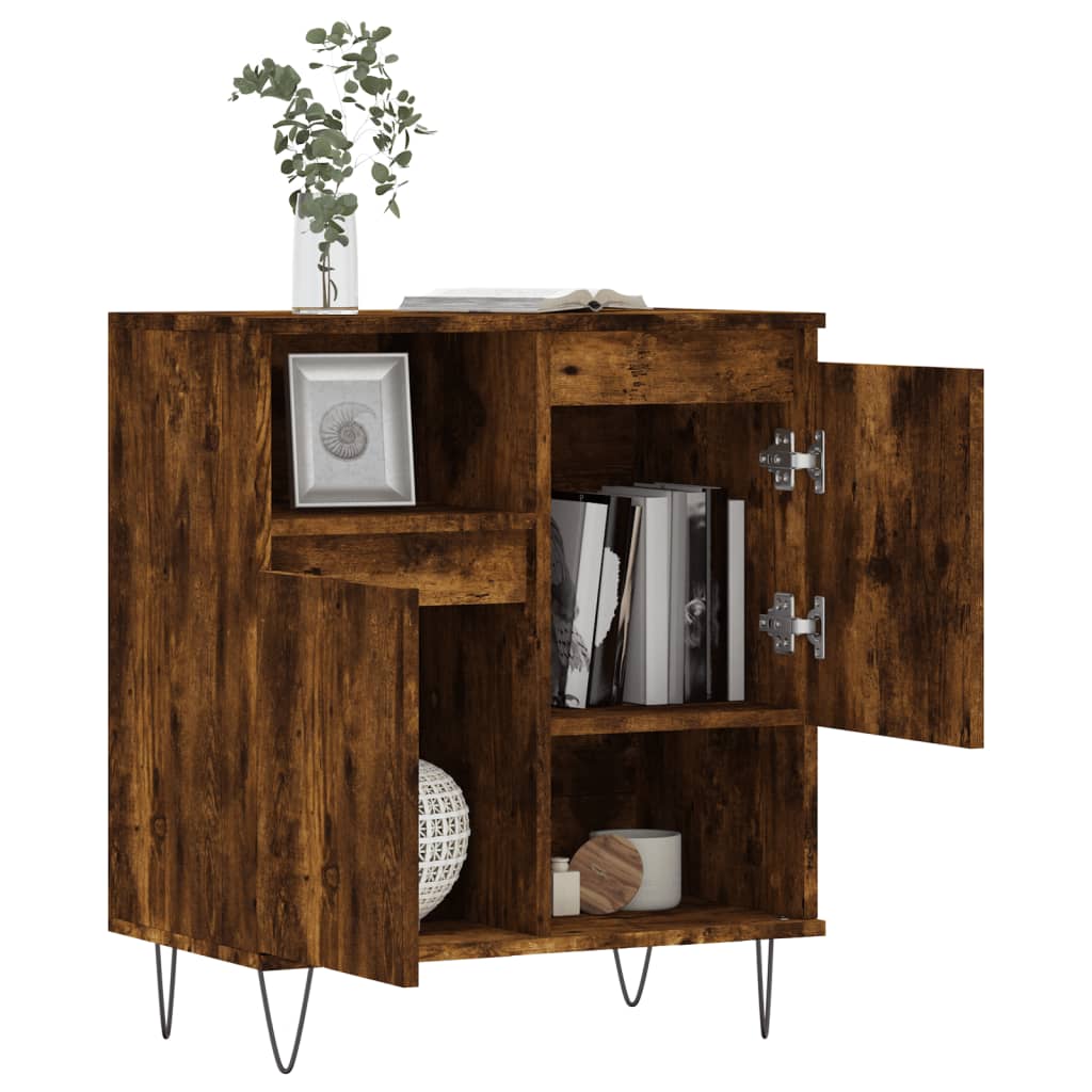 Dressoir 60x35x70 cm bewerkt hout gerookt eikenkleurig is nu te koop bij PeponiXL, paradijselijk wonen!
