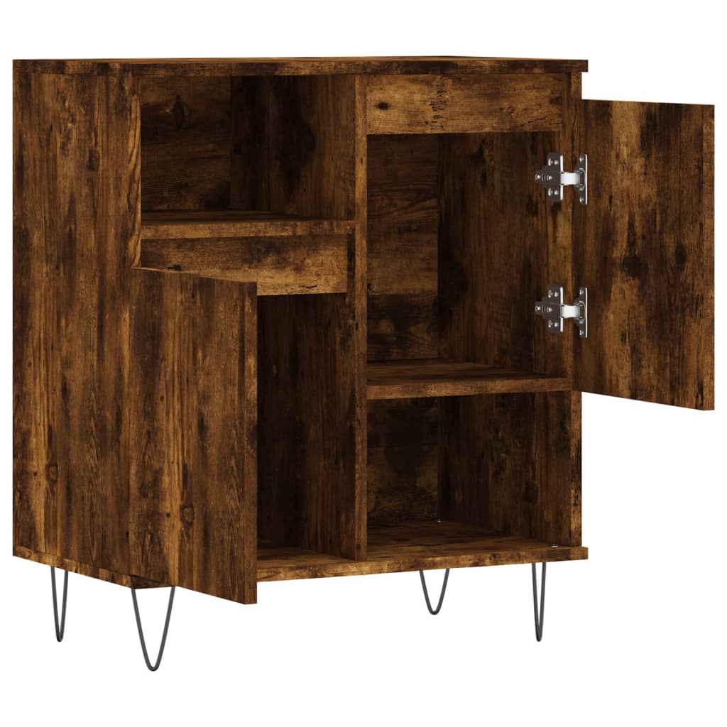 Dressoir 60x35x70 cm bewerkt hout gerookt eikenkleurig is nu te koop bij PeponiXL, paradijselijk wonen!