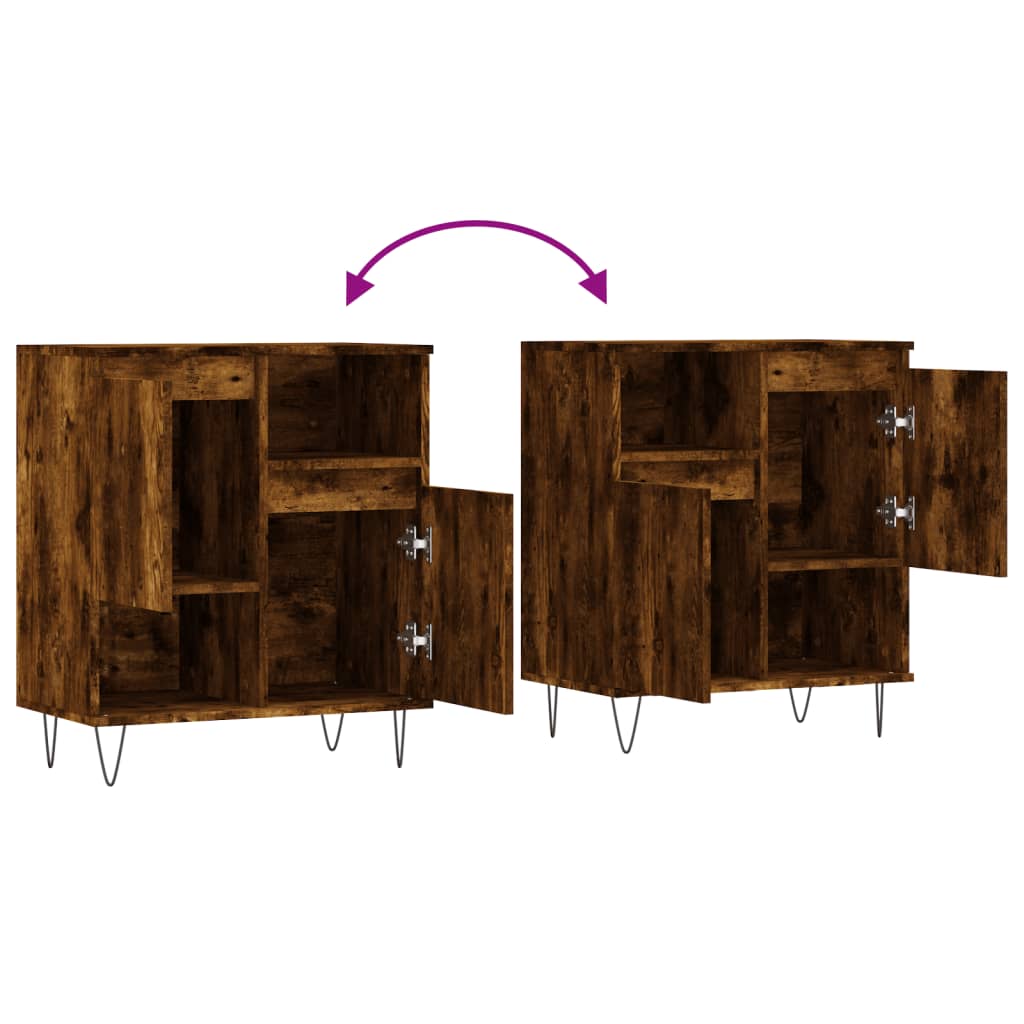 Dressoir 60x35x70 cm bewerkt hout gerookt eikenkleurig is nu te koop bij PeponiXL, paradijselijk wonen!