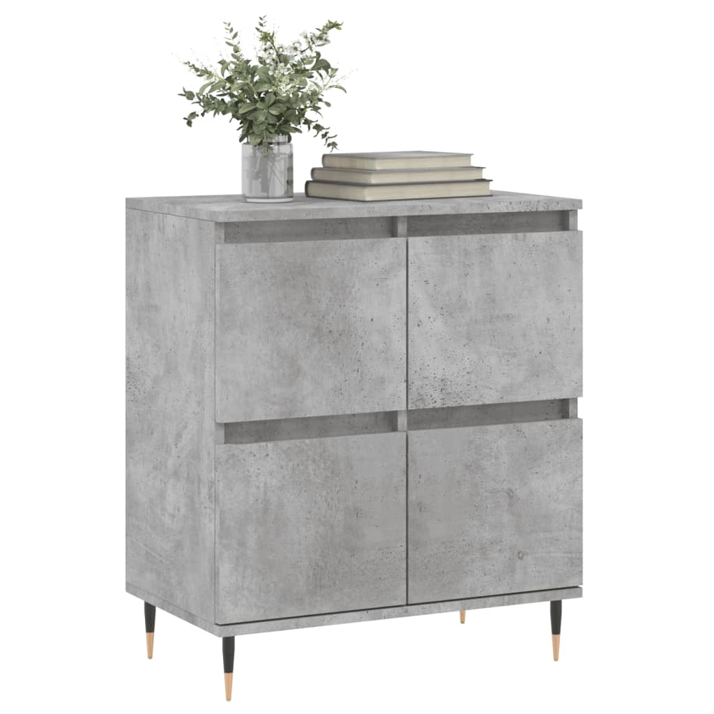 Dressoir 60x35x70 cm bewerkt hout betongrijs is nu te koop bij PeponiXL, paradijselijk wonen!