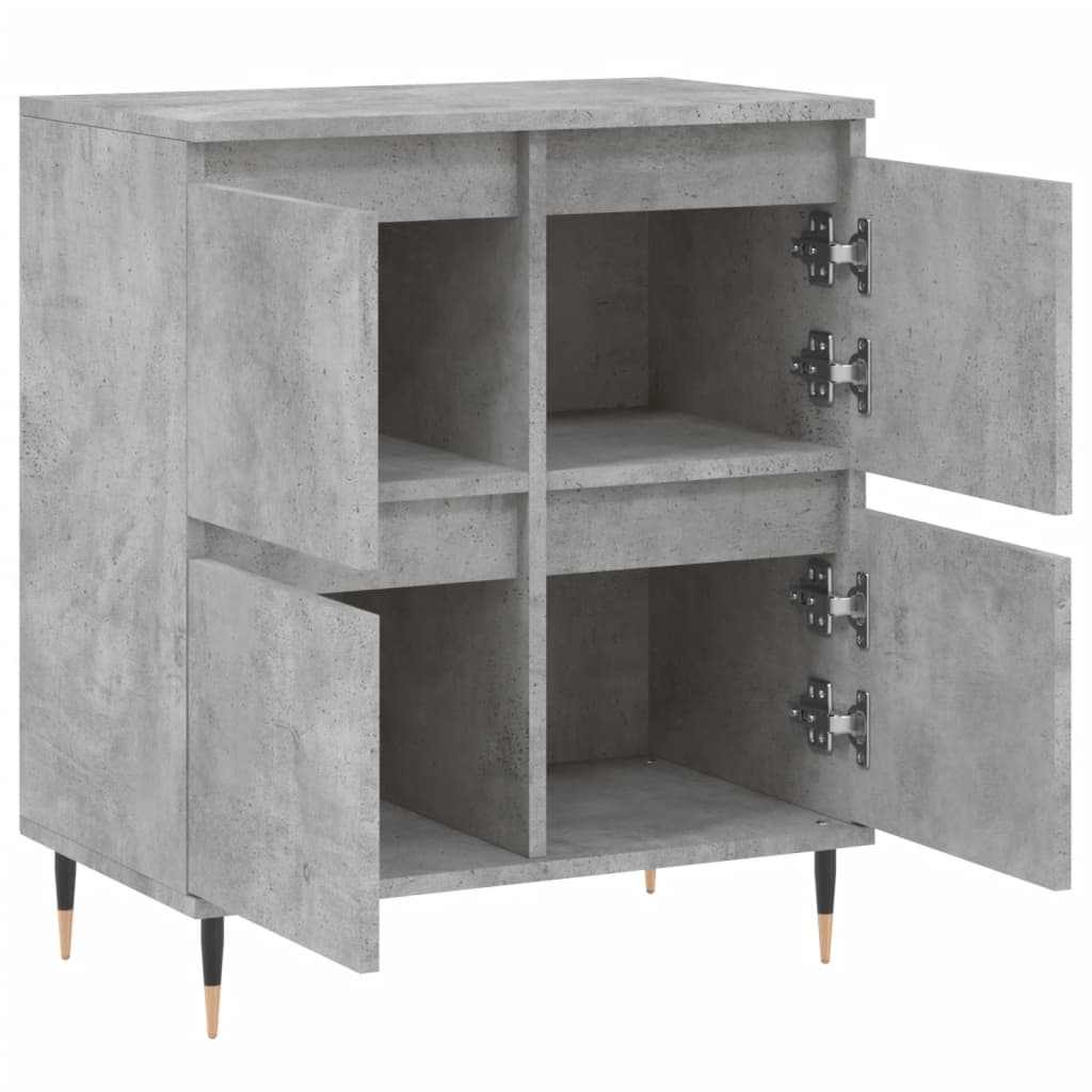 Dressoir 60x35x70 cm bewerkt hout betongrijs is nu te koop bij PeponiXL, paradijselijk wonen!