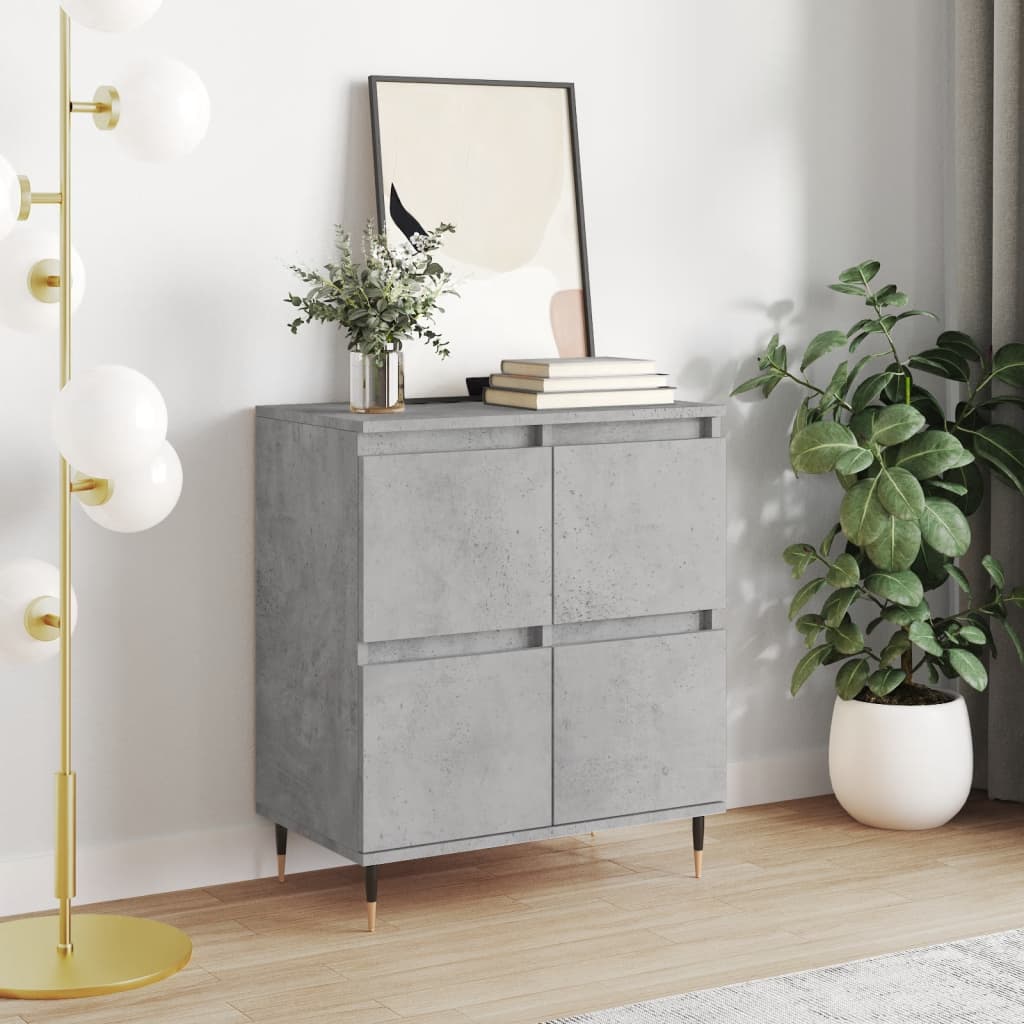 Dressoir 60x35x70 cm bewerkt hout betongrijs is nu te koop bij PeponiXL, paradijselijk wonen!