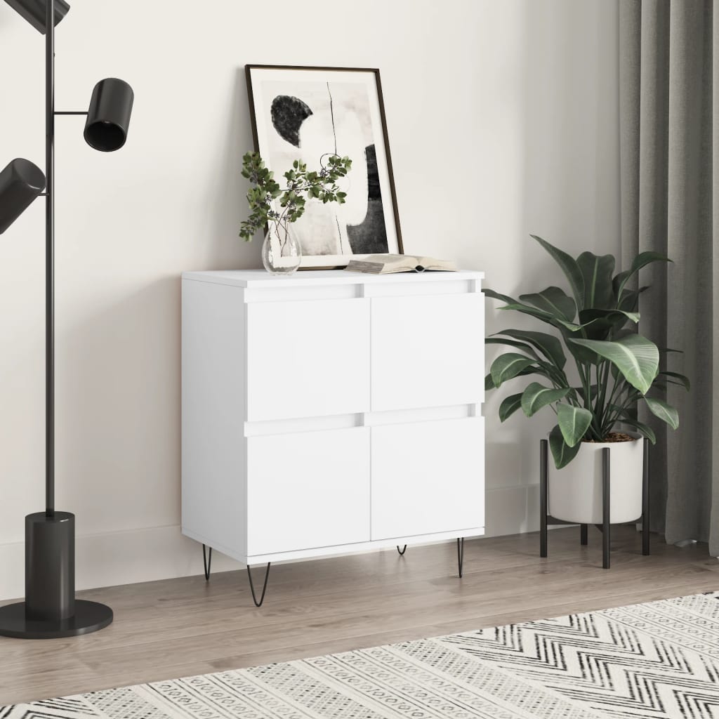 Dressoir 60x35x70 cm bewerkt hout wit is nu te koop bij PeponiXL, paradijselijk wonen!