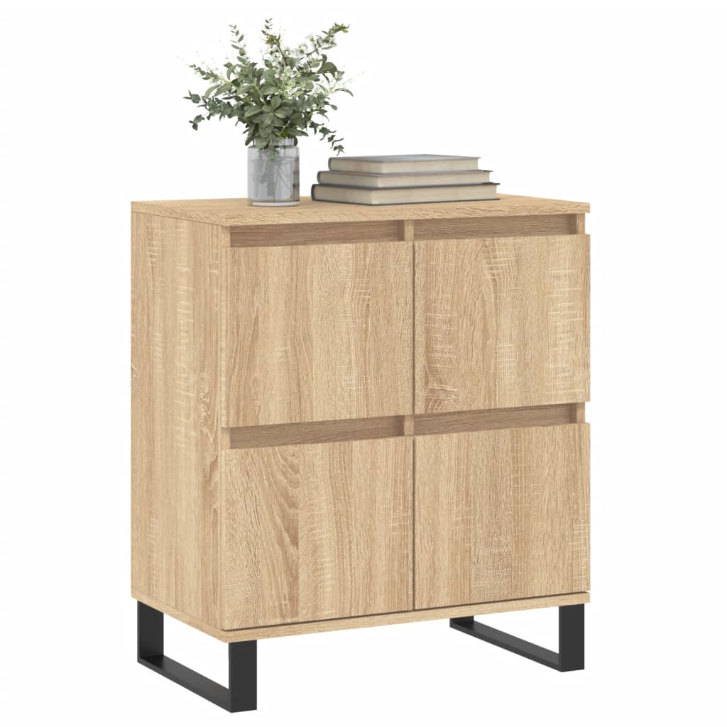Dressoir 60x35x70 cm bewerkt hout sonoma eikenkleurig is nu te koop bij PeponiXL, paradijselijk wonen!