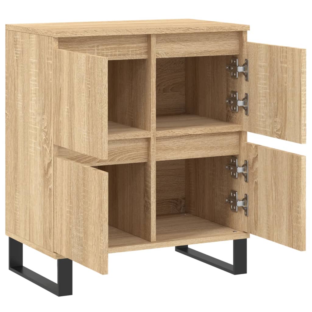 Dressoir 60x35x70 cm bewerkt hout sonoma eikenkleurig is nu te koop bij PeponiXL, paradijselijk wonen!