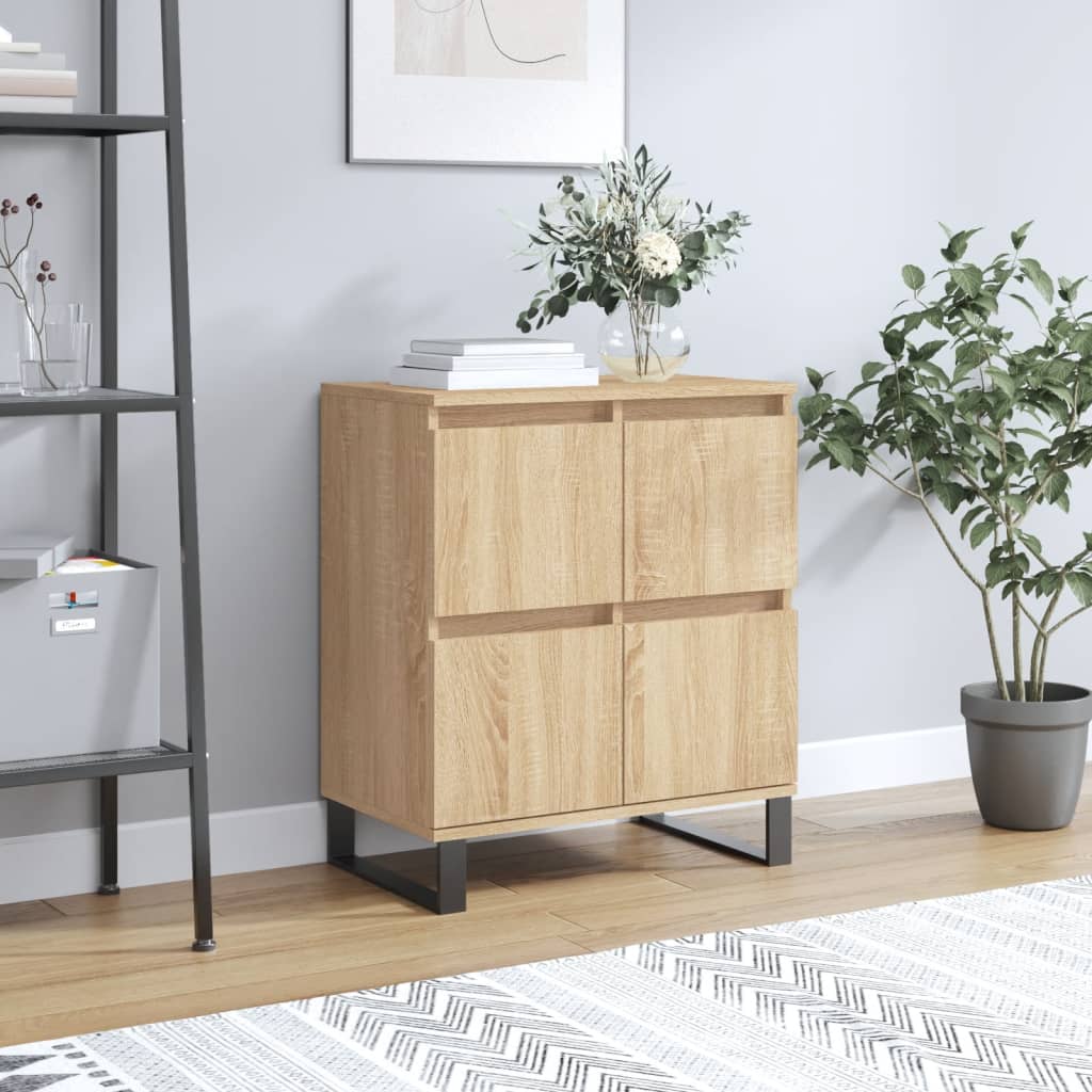 Dressoir 60x35x70 cm bewerkt hout sonoma eikenkleurig is nu te koop bij PeponiXL, paradijselijk wonen!
