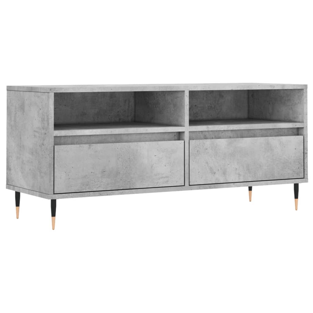 Tv-meubel 100x34,5x44,5 cm bewerkt hout betongrijs is nu te koop bij PeponiXL, paradijselijk wonen!