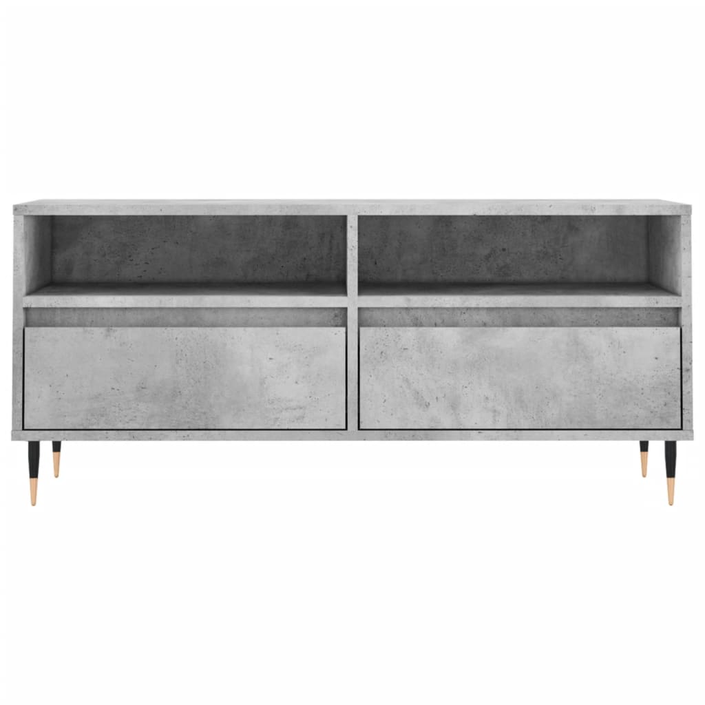 Tv-meubel 100x34,5x44,5 cm bewerkt hout betongrijs is nu te koop bij PeponiXL, paradijselijk wonen!