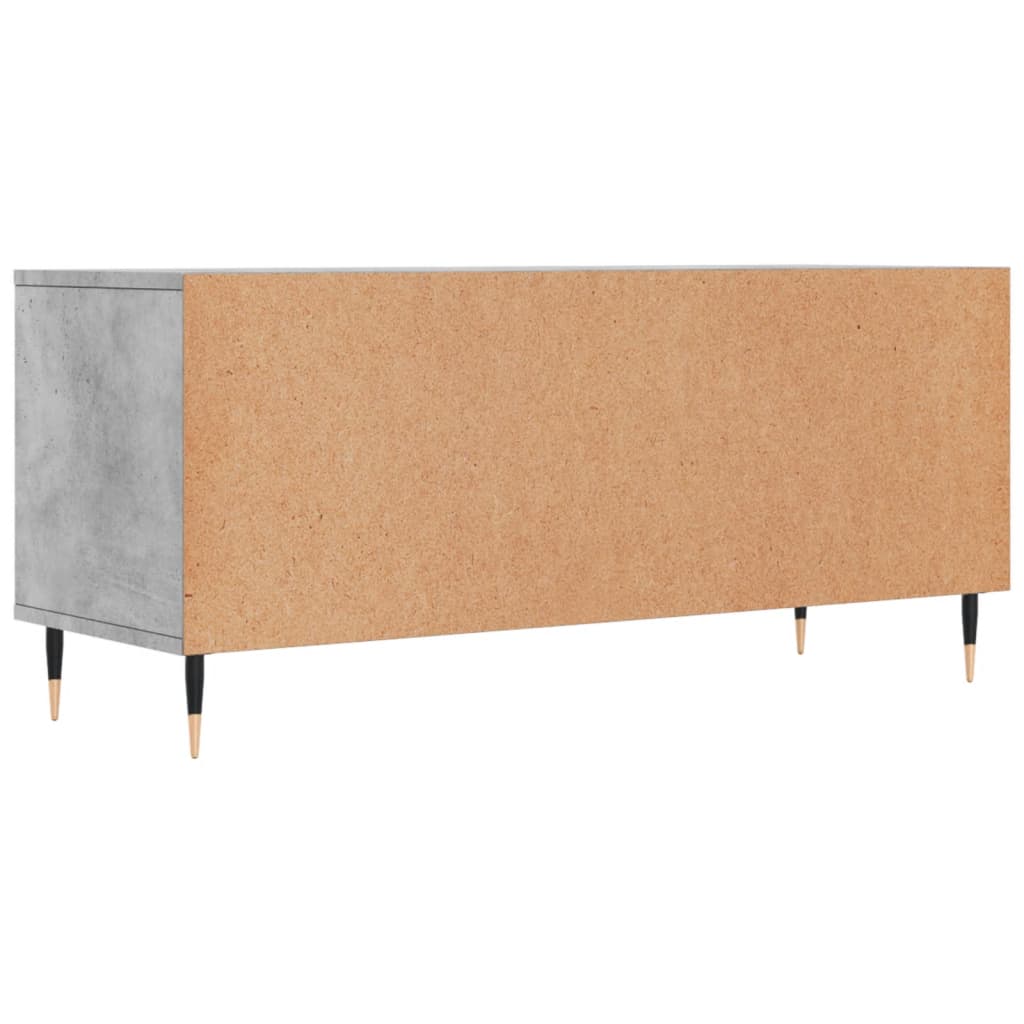 Tv-meubel 100x34,5x44,5 cm bewerkt hout betongrijs is nu te koop bij PeponiXL, paradijselijk wonen!