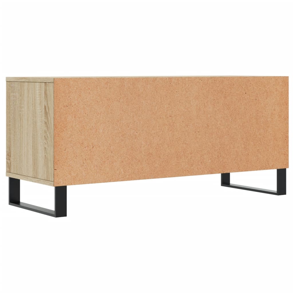 Tv-meubel 100x34,5x44,5 cm bewerkt hout sonoma eikenkleurig is nu te koop bij PeponiXL, paradijselijk wonen!