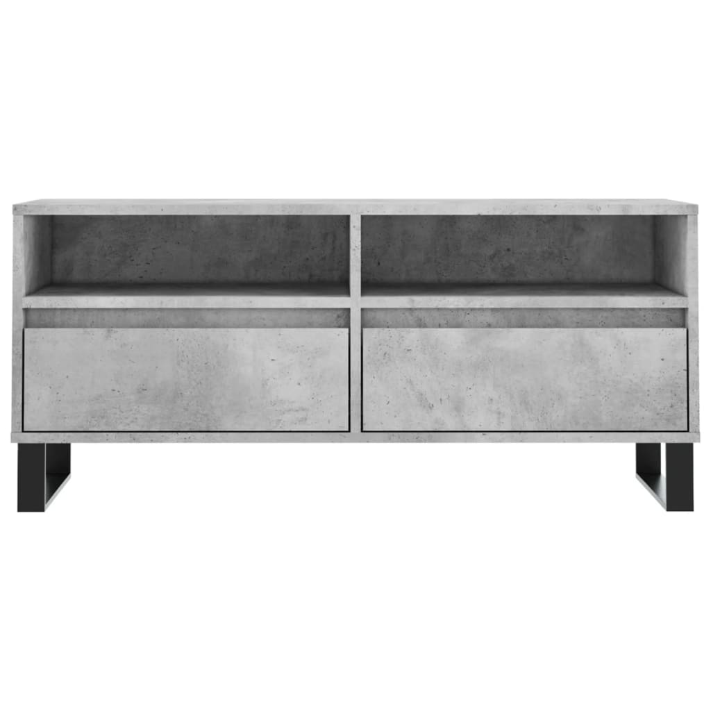Tv-meubel 100x34,5x44,5 cm bewerkt hout betongrijs is nu te koop bij PeponiXL, paradijselijk wonen!