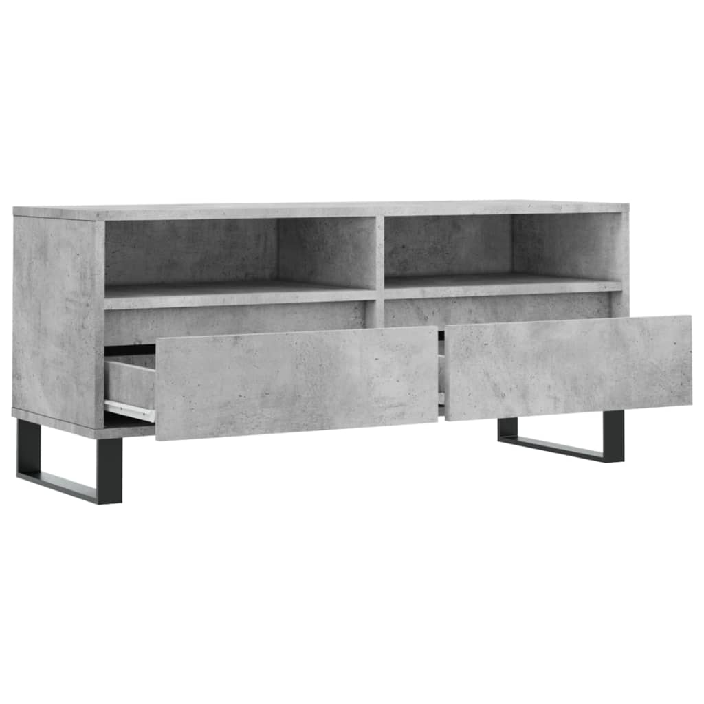 Tv-meubel 100x34,5x44,5 cm bewerkt hout betongrijs is nu te koop bij PeponiXL, paradijselijk wonen!