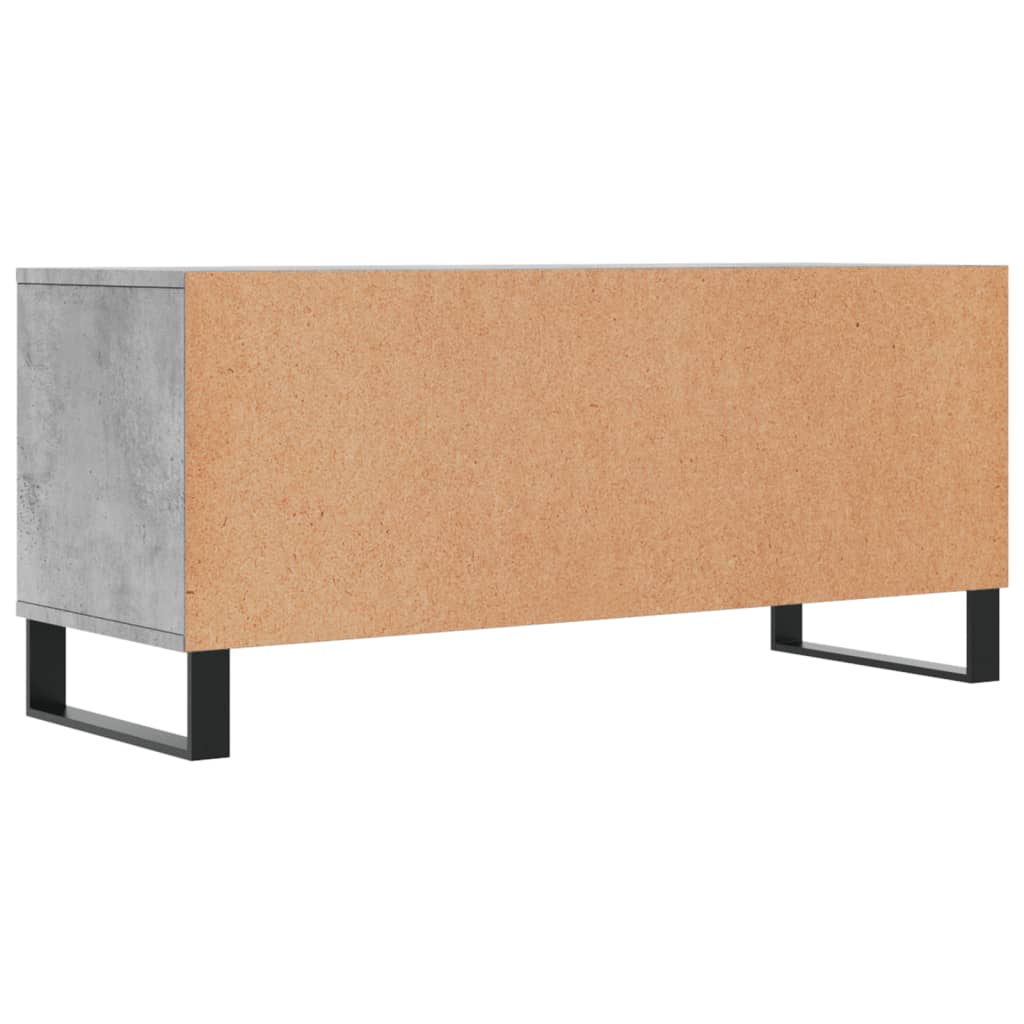 Tv-meubel 100x34,5x44,5 cm bewerkt hout betongrijs is nu te koop bij PeponiXL, paradijselijk wonen!