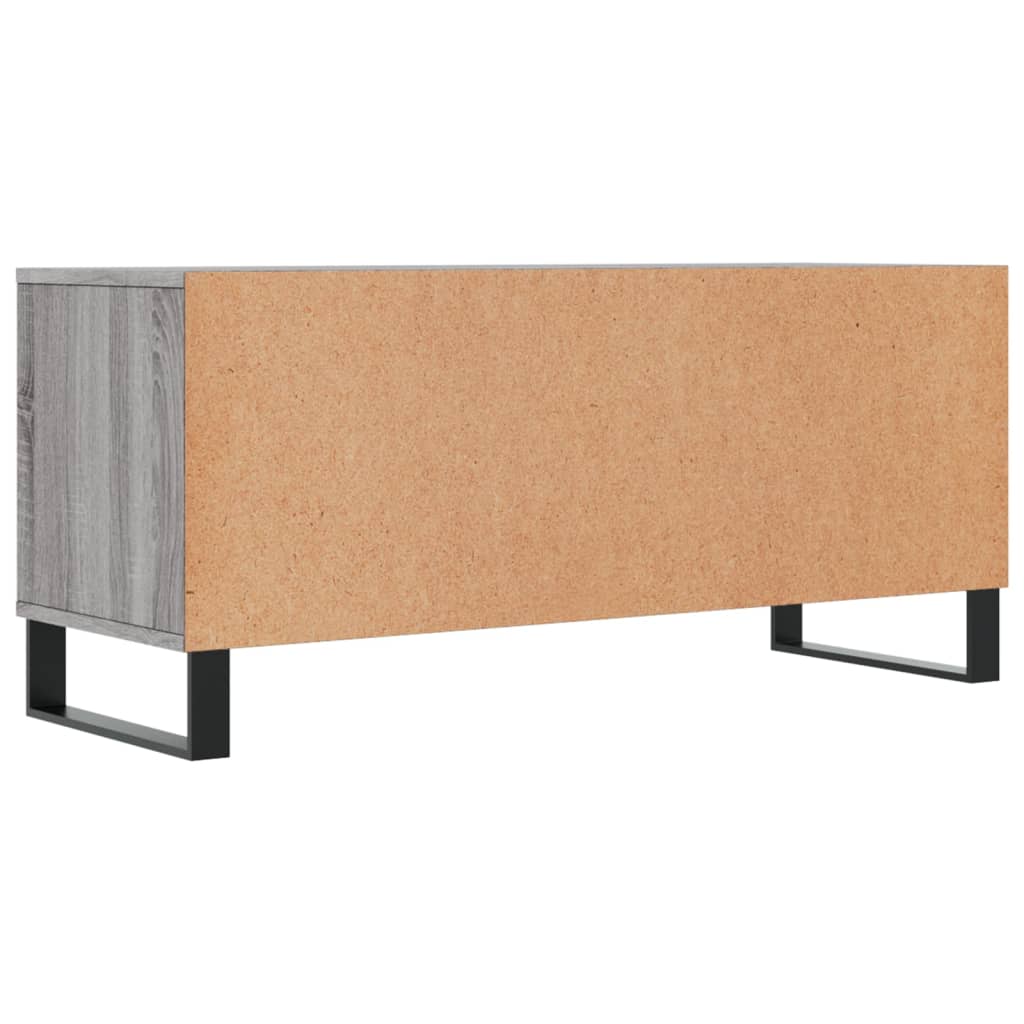 Tv-meubel 100x34,5x44,5 cm bewerkt hout grijs sonoma eikenkleur is nu te koop bij PeponiXL, paradijselijk wonen!