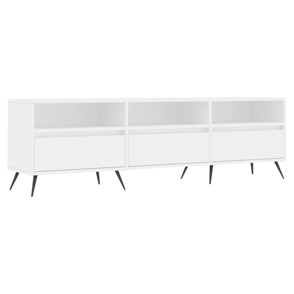 Tv-meubel 150x30x44,5 cm bewerkt hout wit is nu te koop bij PeponiXL, paradijselijk wonen!