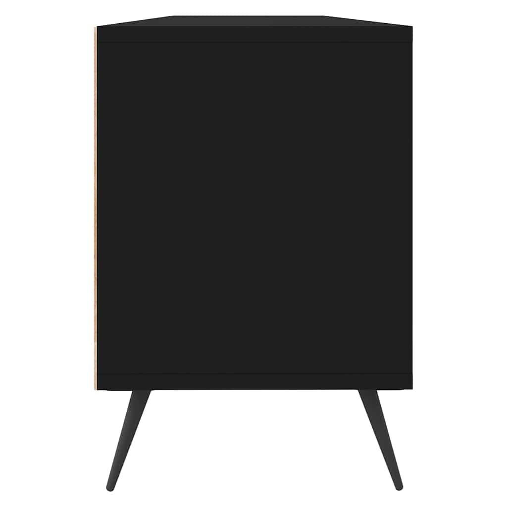 Tv-meubel 150x30x44,5 cm bewerkt hout zwart is nu te koop bij PeponiXL, paradijselijk wonen!