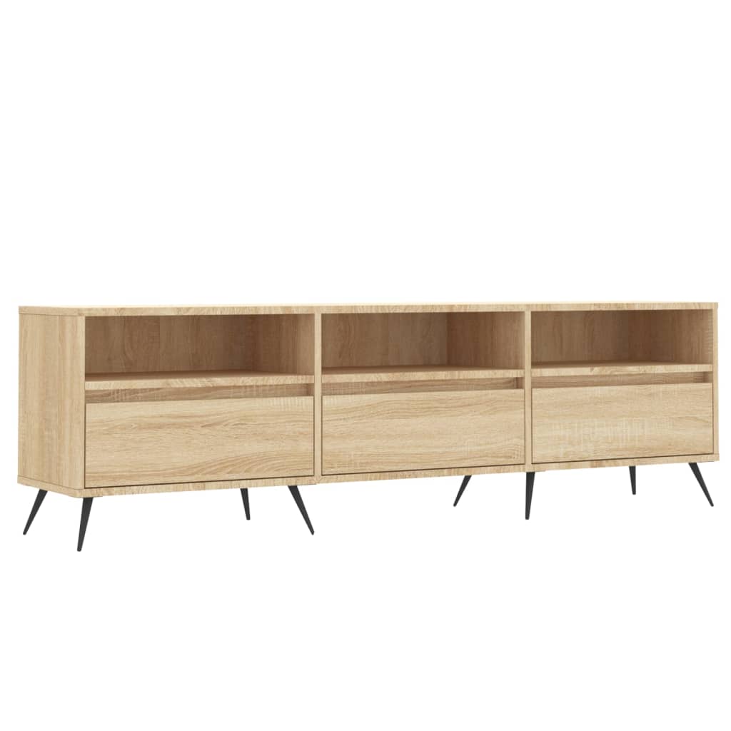 Tv-meubel 150x30x44,5 cm bewerkt hout sonoma eikenkleurig is nu te koop bij PeponiXL, paradijselijk wonen!