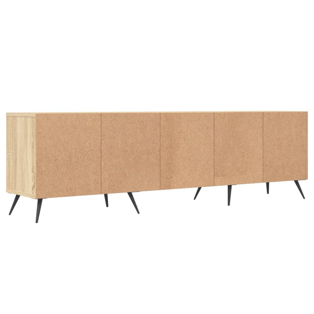 Tv-meubel 150x30x44,5 cm bewerkt hout sonoma eikenkleurig is nu te koop bij PeponiXL, paradijselijk wonen!