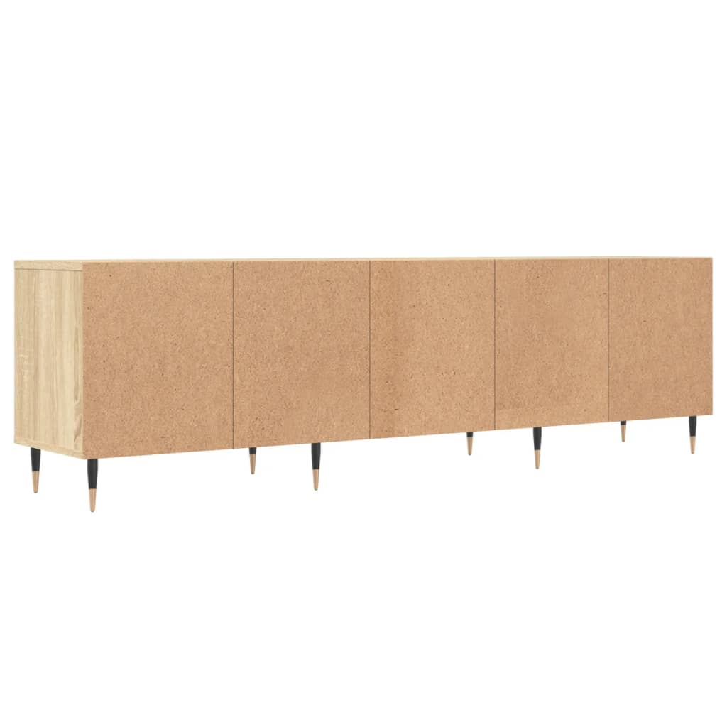 Tv-meubel 150x30x44,5 cm bewerkt hout sonoma eikenkleurig is nu te koop bij PeponiXL, paradijselijk wonen!