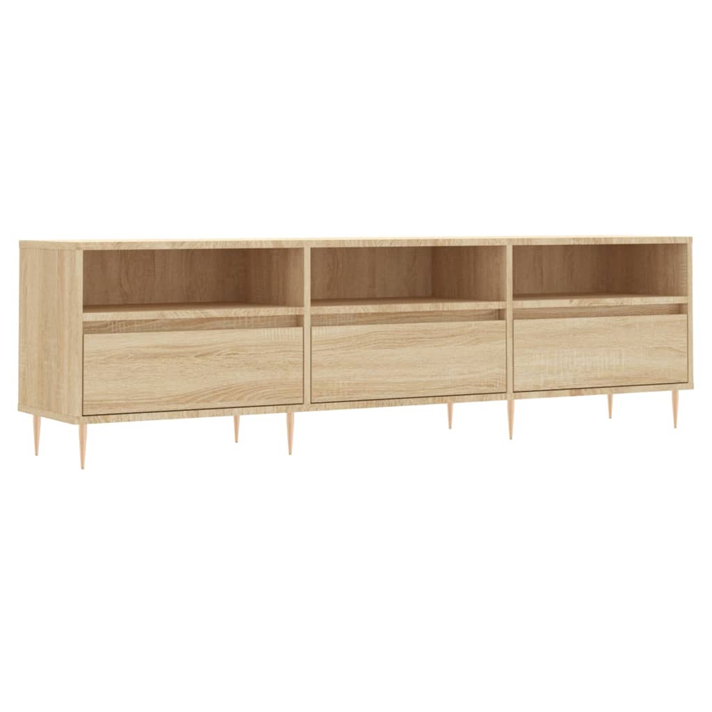 Tv-meubel 150x30x44,5 cm bewerkt hout sonoma eikenkleurig is nu te koop bij PeponiXL, paradijselijk wonen!