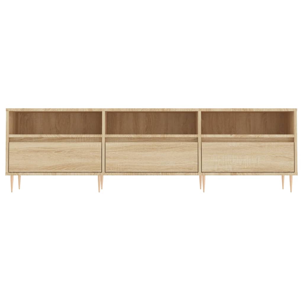 Tv-meubel 150x30x44,5 cm bewerkt hout sonoma eikenkleurig is nu te koop bij PeponiXL, paradijselijk wonen!