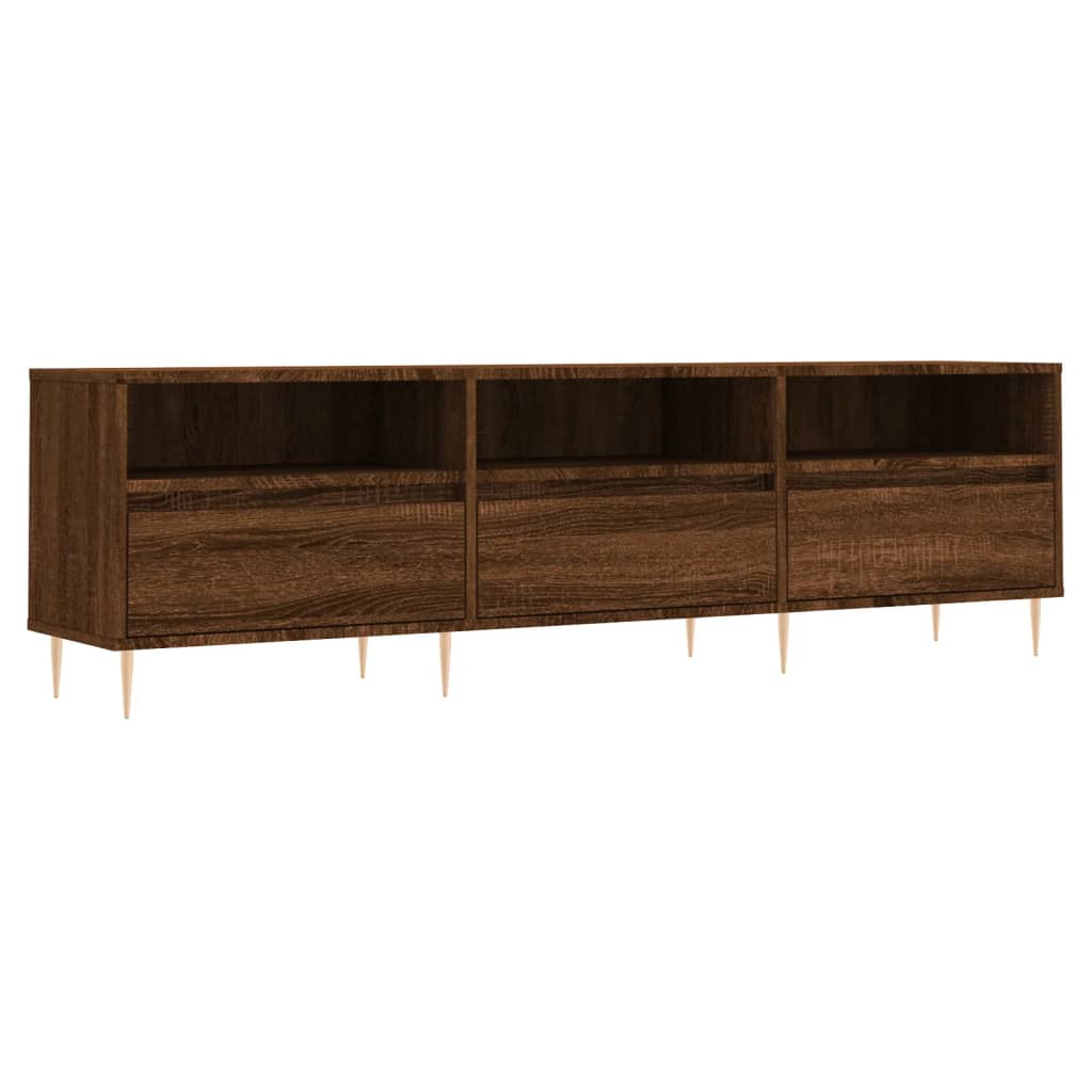 Tv-meubel 150x30x44,5 cm bewerkt hout bruin eikenkleur is nu te koop bij PeponiXL, paradijselijk wonen!