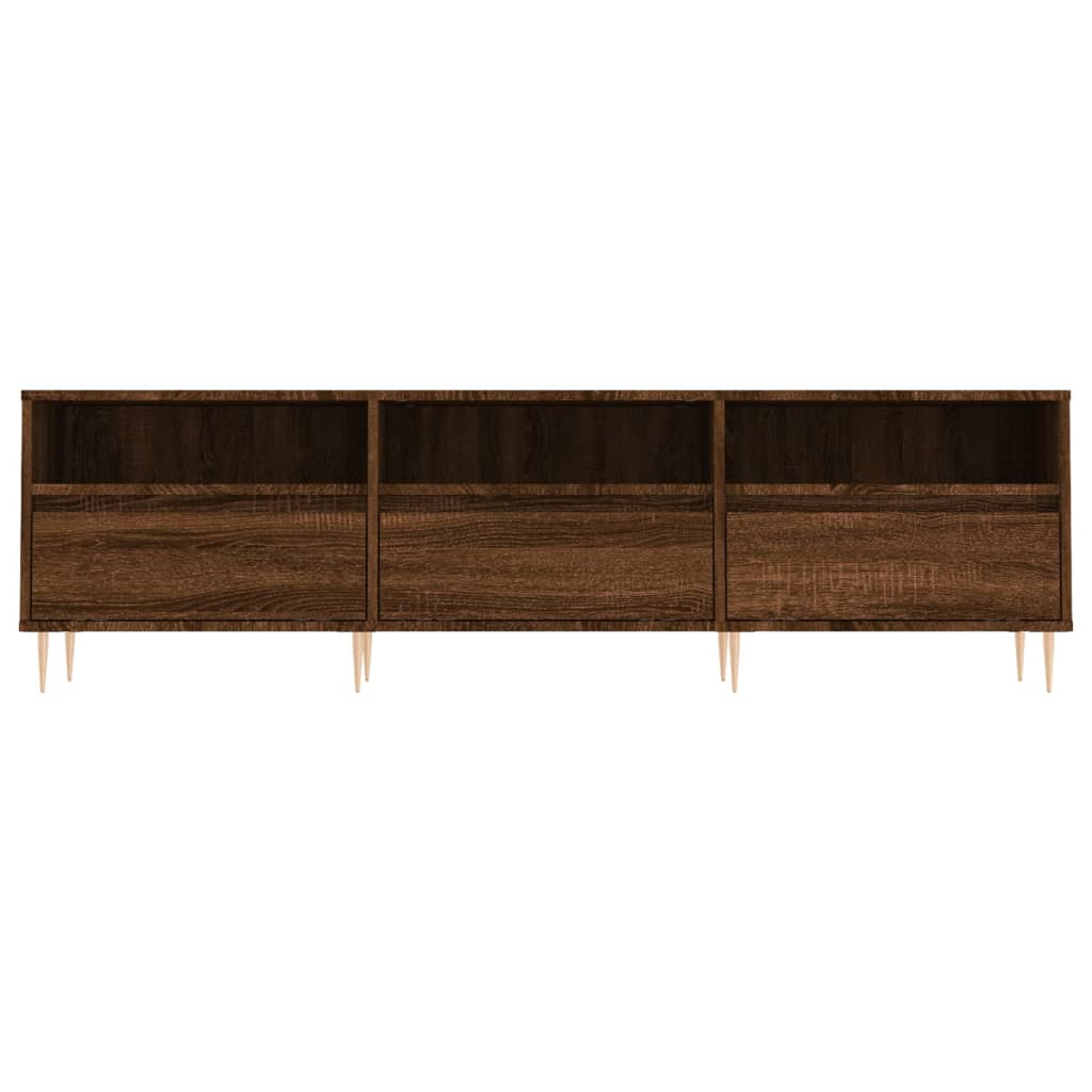 Tv-meubel 150x30x44,5 cm bewerkt hout bruin eikenkleur is nu te koop bij PeponiXL, paradijselijk wonen!