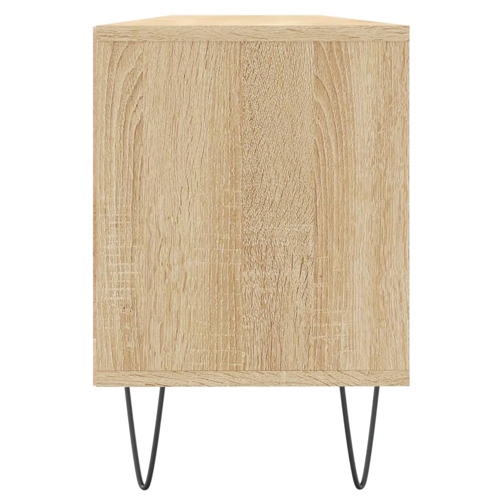 Tv-meubel 150x30x44,5 cm bewerkt hout sonoma eikenkleurig is nu te koop bij PeponiXL, paradijselijk wonen!