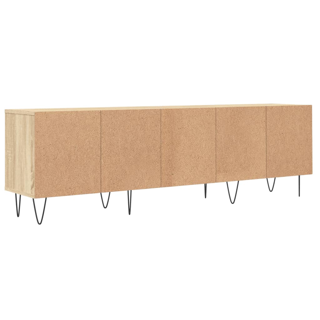 Tv-meubel 150x30x44,5 cm bewerkt hout sonoma eikenkleurig is nu te koop bij PeponiXL, paradijselijk wonen!