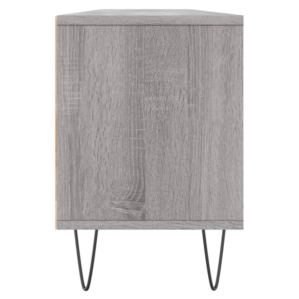 Tv-meubel 150x30x44,5 cm bewerkt hout grijs sonoma eikenkleurig is nu te koop bij PeponiXL, paradijselijk wonen!