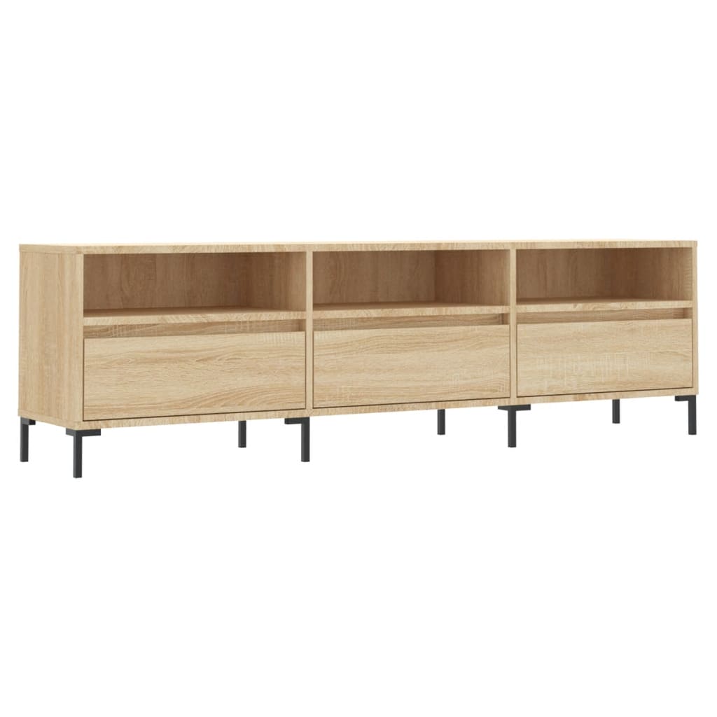 Tv-meubel 150x30x44,5 cm bewerkt hout sonoma eikenkleurig is nu te koop bij PeponiXL, paradijselijk wonen!