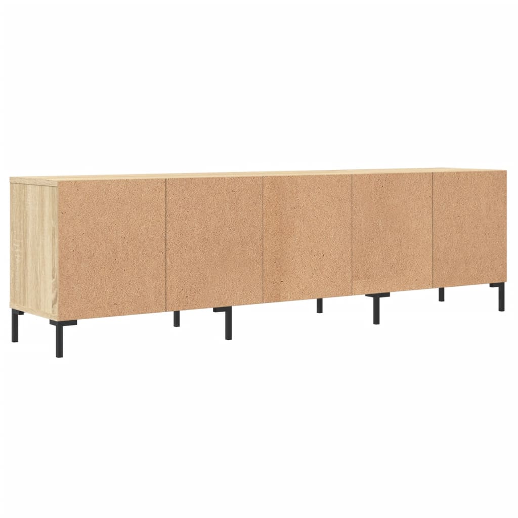 Tv-meubel 150x30x44,5 cm bewerkt hout sonoma eikenkleurig is nu te koop bij PeponiXL, paradijselijk wonen!