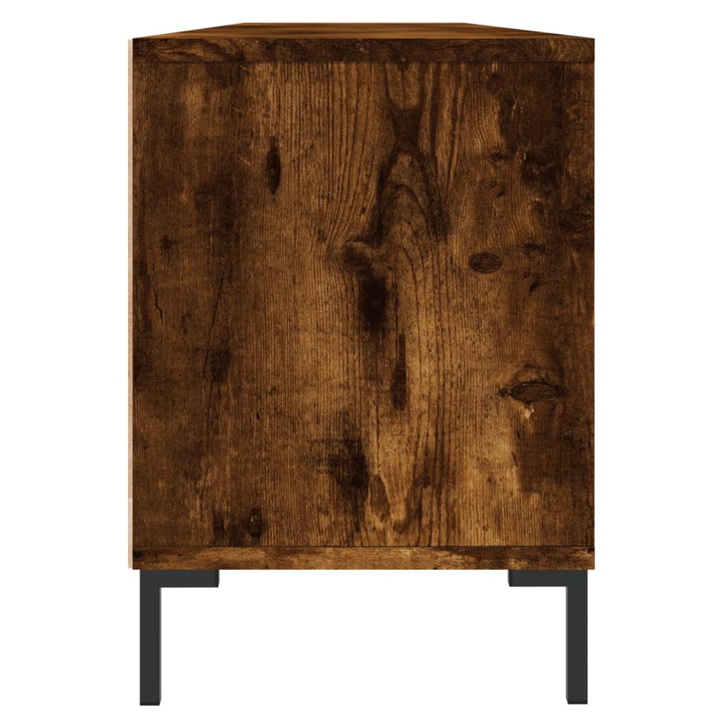 Tv-meubel 150x30x44,5 cm bewerkt hout gerookt eikenkleurig is nu te koop bij PeponiXL, paradijselijk wonen!