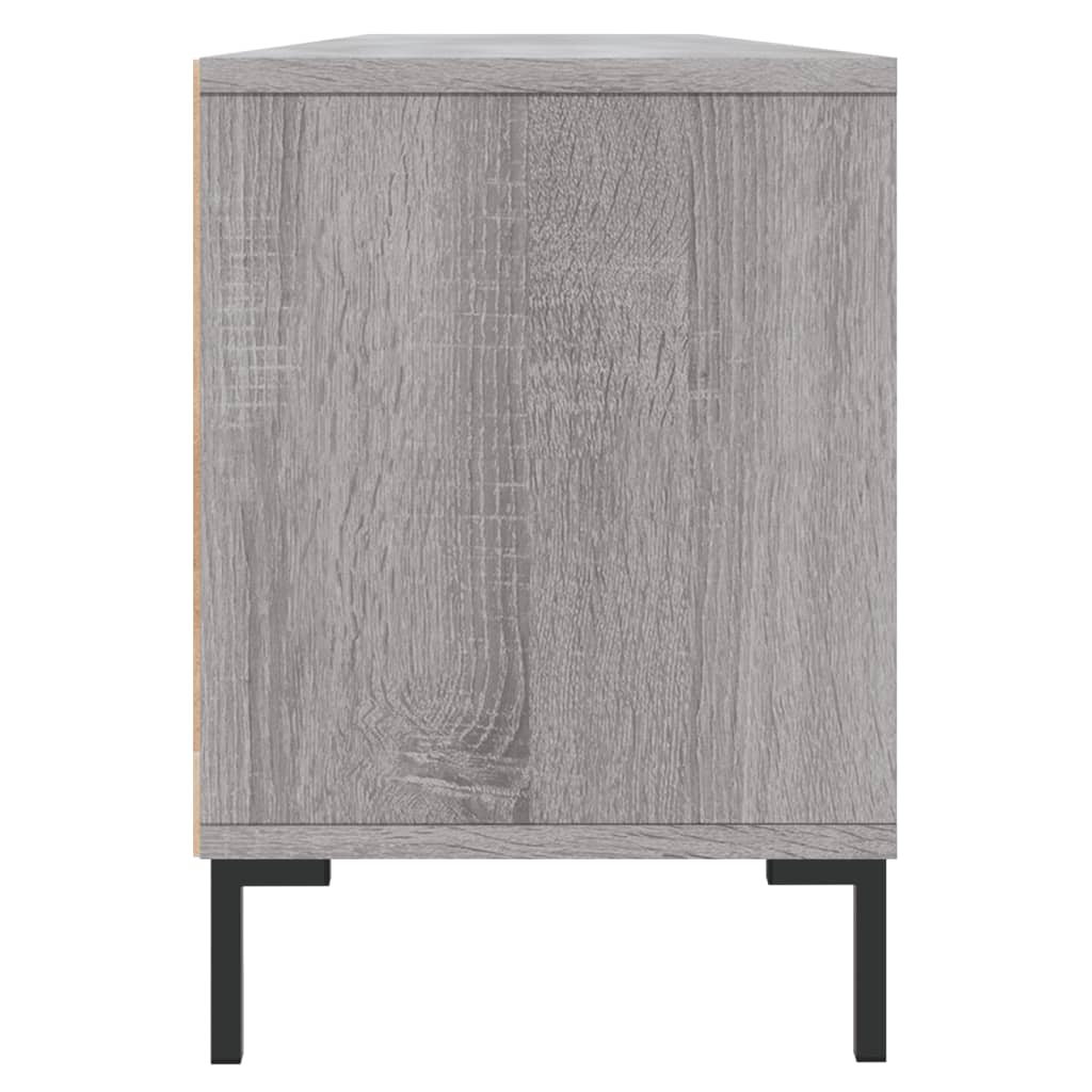Tv-meubel 150x30x44,5 cm bewerkt hout grijs sonoma eikenkleurig is nu te koop bij PeponiXL, paradijselijk wonen!