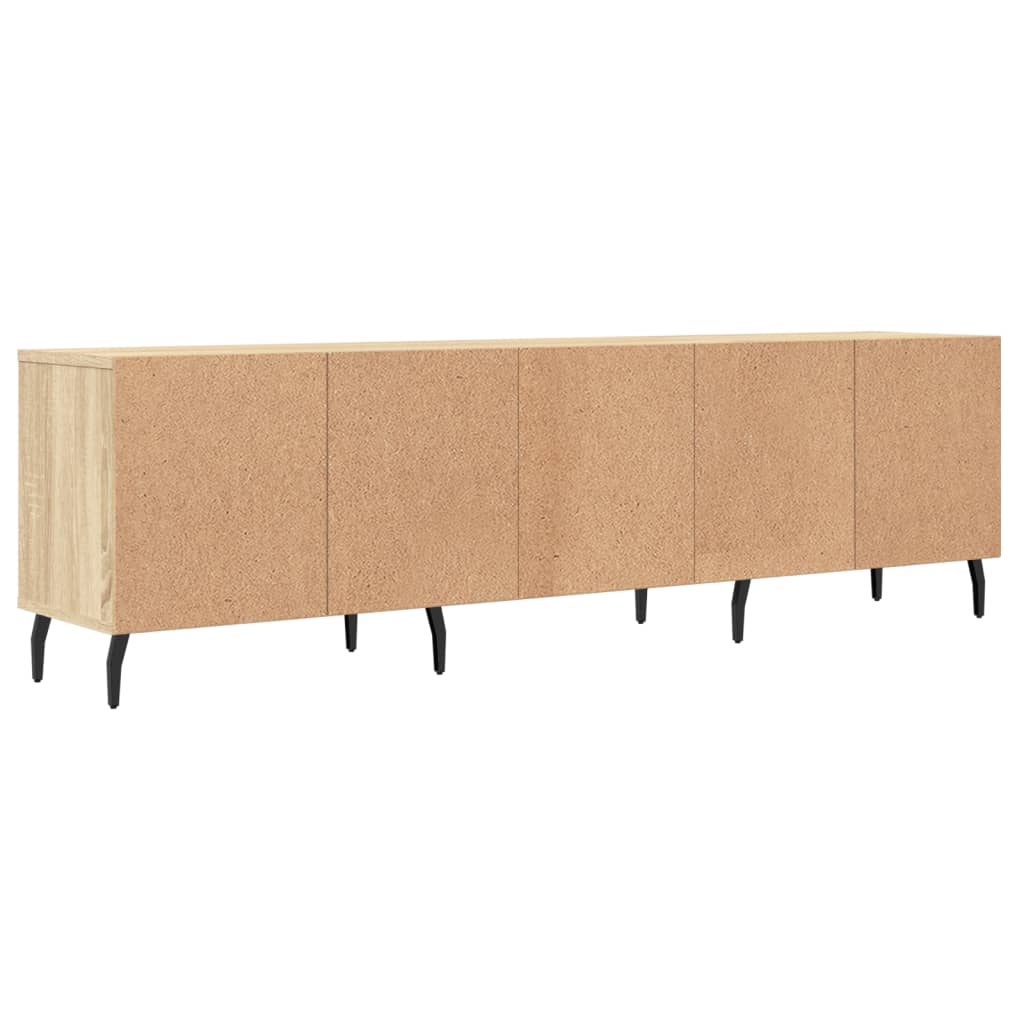 Tv-meubel 150x30x44,5 cm bewerkt hout sonoma eikenkleurig is nu te koop bij PeponiXL, paradijselijk wonen!