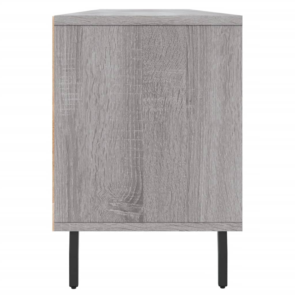 Tv-meubel 150x30x44,5 cm bewerkt hout grijs sonoma eikenkleurig is nu te koop bij PeponiXL, paradijselijk wonen!