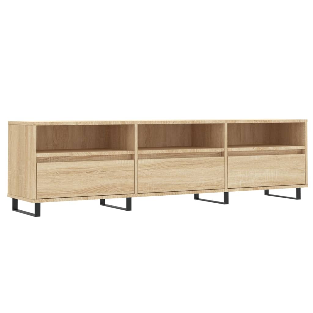 Tv-meubel 150x30x44,5 cm bewerkt hout sonoma eikenkleurig is nu te koop bij PeponiXL, paradijselijk wonen!