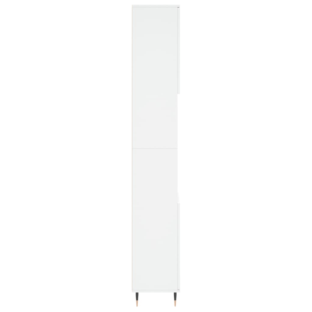 Badkamerkast 30x30x190 cm bewerkt hout wit is nu te koop bij PeponiXL, paradijselijk wonen!