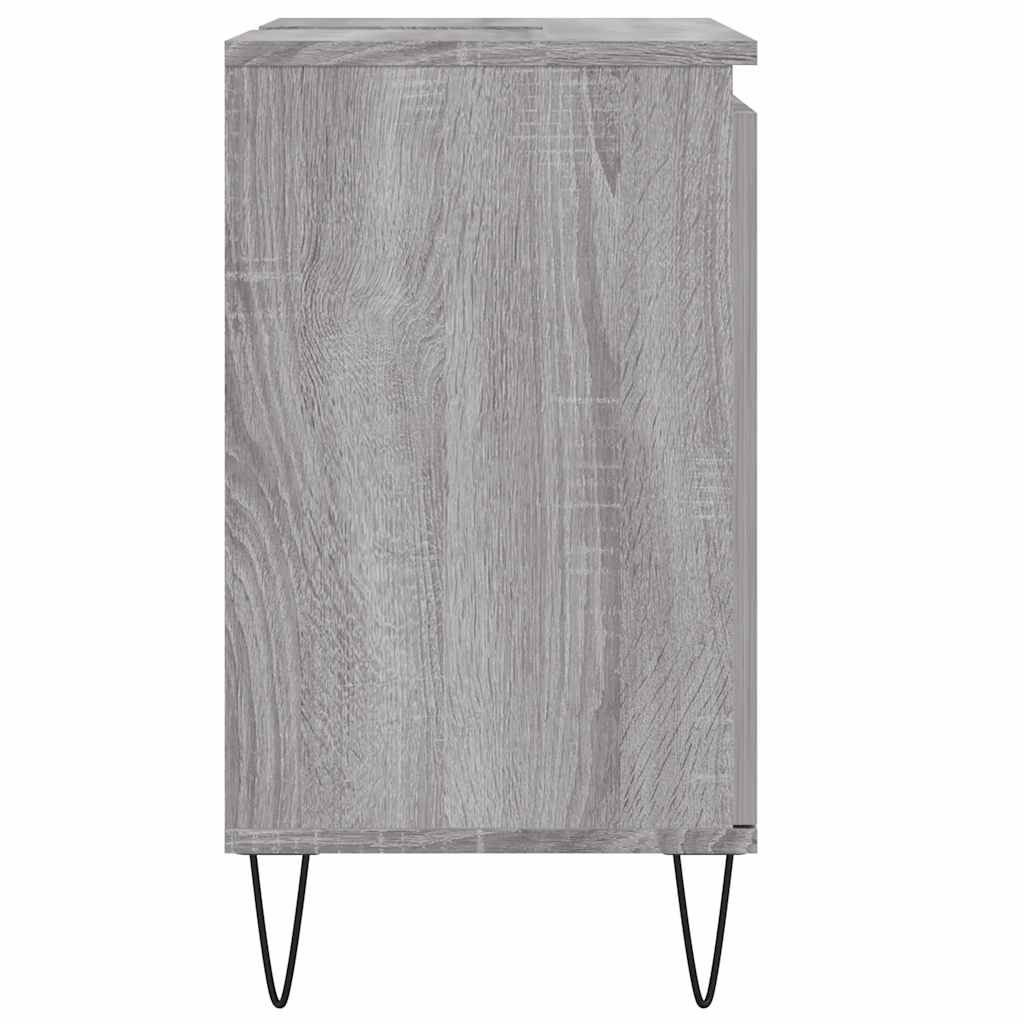 Badkamerkast 58x33x60 cm bewerkt hout grijs sonoma eikenkleurig is nu te koop bij PeponiXL, paradijselijk wonen!