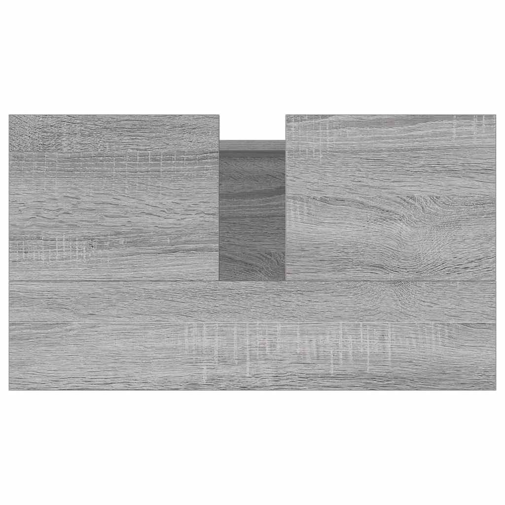 Badkamerkast 58x33x60 cm bewerkt hout grijs sonoma eikenkleurig is nu te koop bij PeponiXL, paradijselijk wonen!